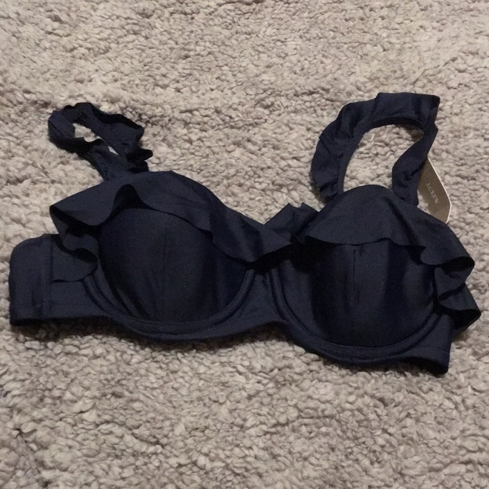 J.Crew ruffle swim top - Picture 3 of 7